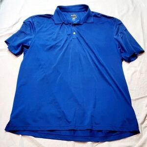 Greg Norman Mens 2XL Polo Shirt Blue Golf Play Dri  Embroidered Casual